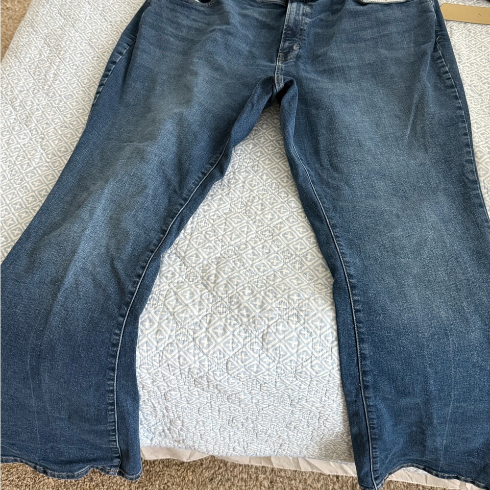 a.n.a Blue Flare Wide Leg Jeans